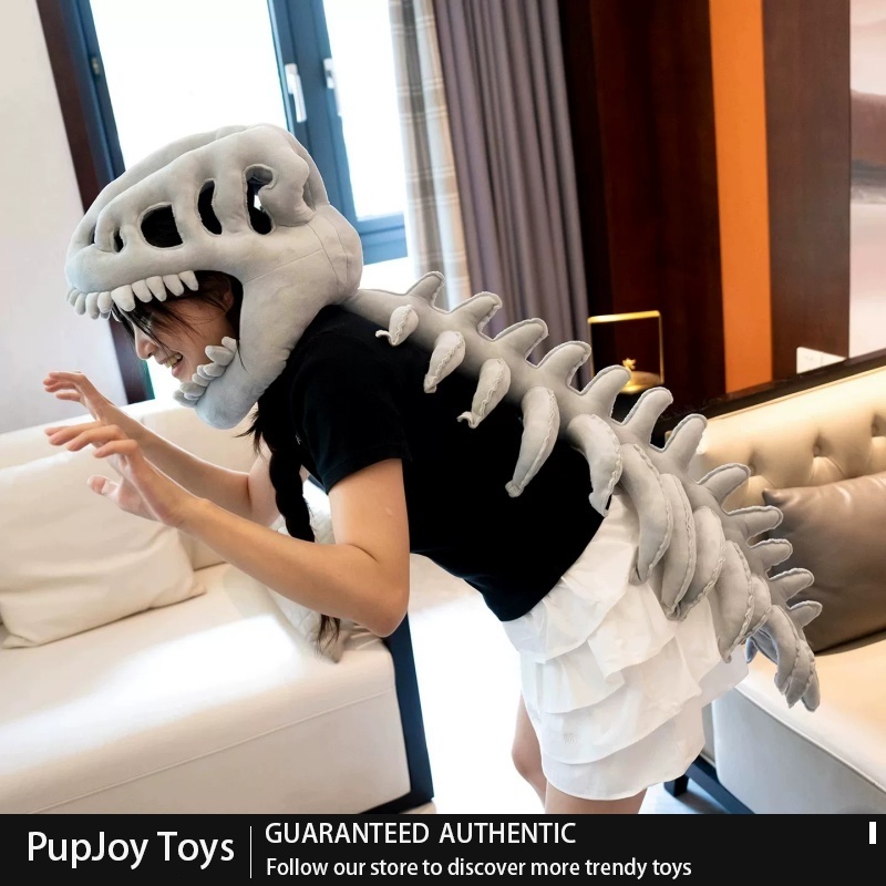 قبعة ديناصور هيكل عظمي قطيفة ك - مراجعة Cosplay Fire Prop وسعره